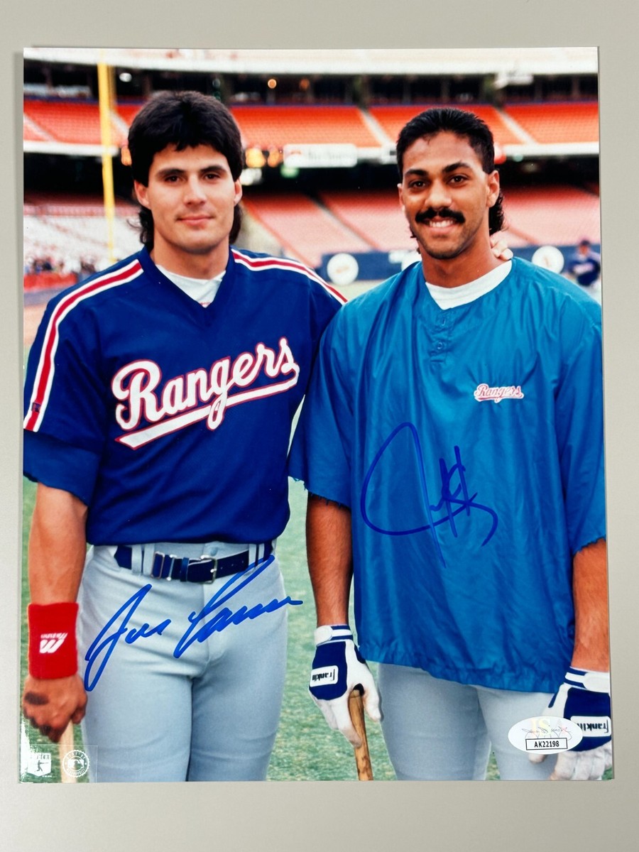 Jose Canseco Juan Gonzalez Dual Signed 8x10 Photo File JSA