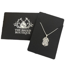 NEWFOUNDLAND DOG PENDANT WITH 18" SILVER NECKLACE WITH GIFT ENVELOPE NEWFIE