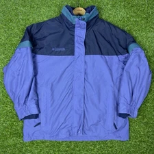 Vintage 90s Columbia Womens Medium 3-1 Jacket SpellOut Bugaboo Jacket Multi Blue