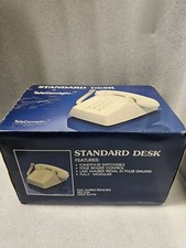 New Vintage TeleConcepts Push Button Off-White Desk Phone Ivory