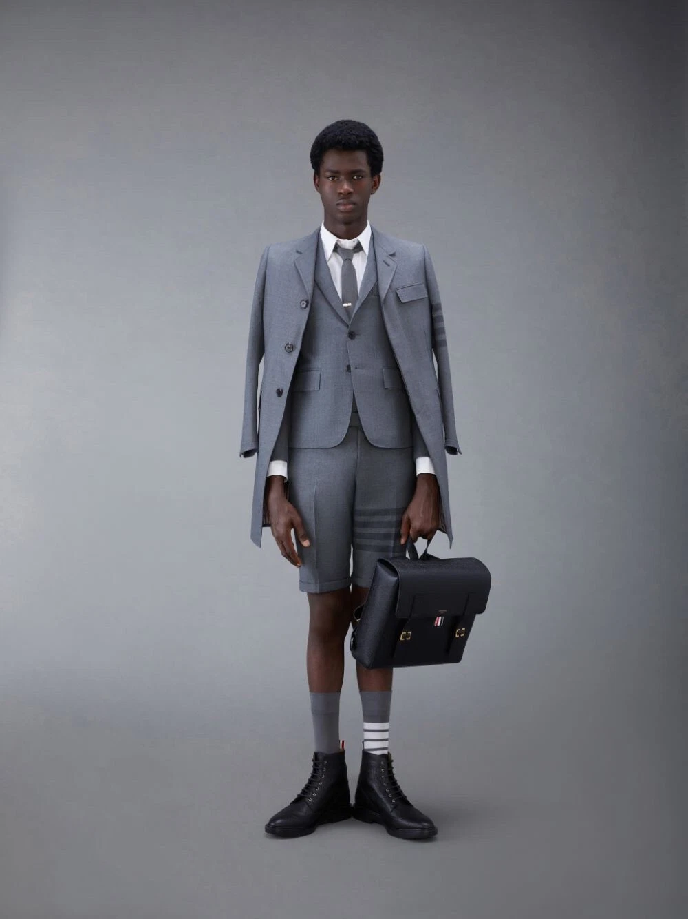 Camicia uomo Thom Browne Oxford classica 4 bar bianca nuova con etichetta taglia 2 (Med) prezzo consigliato $757