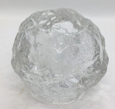 Vintage Kosta Boda Glass Votive Snowball Tea Light Holder Ann Warff Ice sculture