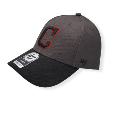 Cleveland Indians 黒 キャップ 7 3/8МＬB公認シール無し Cleveland Indians 黒 キャップ 7 3/8МLB公認シール無し