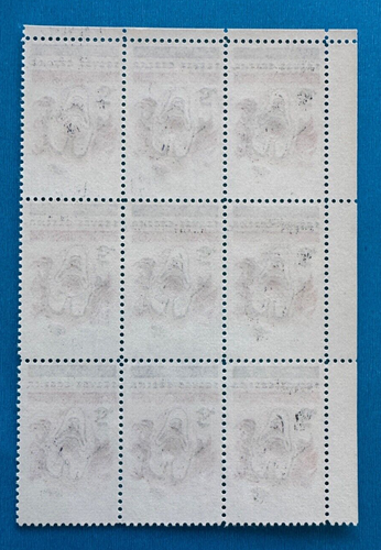 US Stamps Scott 1309 American Circus Issue 1966 5c block of 9 M/NH Fresh - Picture 3 of 3