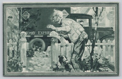 Postcard Railway Express Robert E Lee Artist Signed Century Progress Expo