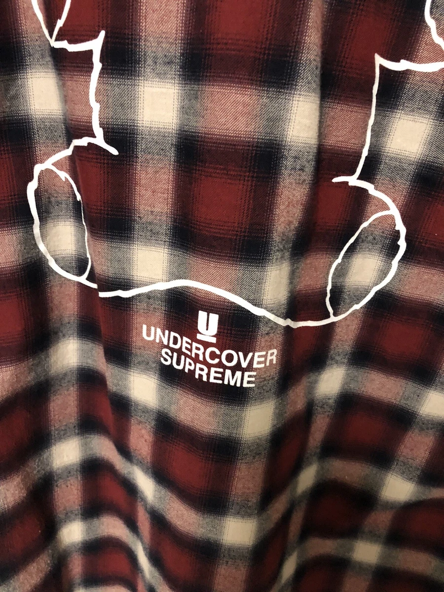 supreme x undercover xl bear hooded flannel Red ss2015