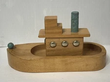 Vintage Playskool Wood Tugboat 