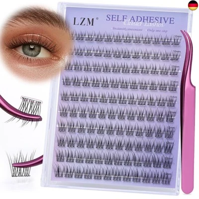 BESUCHE DEN LZM-STORE LZM Selbstklebende Wimpern C Curl 120pcs Wimpern Selbstklebend 10-13mm Wimpern
