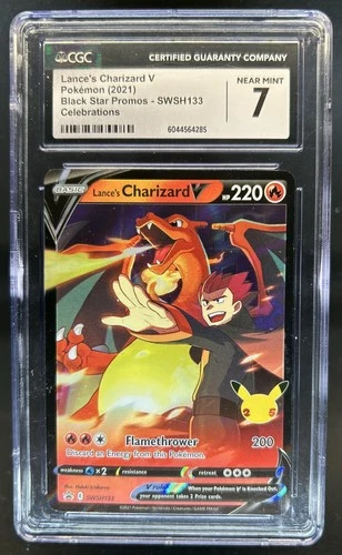 2021 Pokemon SWSH Black Star Promos Lance's Charizard V #SWSH133 CGC 7