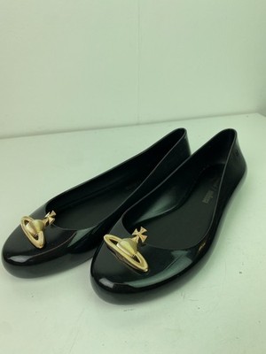 Vivienne Westwood Melissa Black Orb Logo Ballet Flats UK New