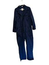 Vintage Navy Blue Utility Coveralls Jumpsuit Mens 46R Military Workwear