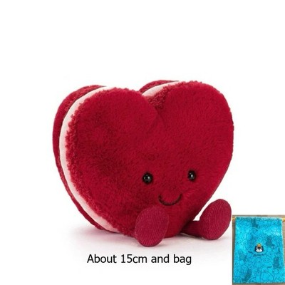 Jellycat Amuseables Arlette Heart Macaron Red Plush Toy W/ Tags & Dust Bag 15cm