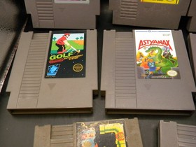 NES game lot, BAD DUDES, NINJA GAIDEN, ASTYANAX, MARIO BROS. ARCADE CLASSIC,GOLF