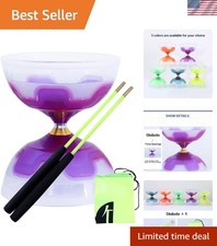 Versatile Purple LED Diabolo Set - Ultimate Yoyo Experience with Accessories