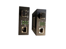 2-Pack Open SFP Slot 1.25G/s Gigabit Fiber Ethernet Media Converter - 10/100/100