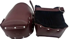 Non-slip Kneepads with Adjustable Straps, Safety Leather Knee Pads with Dense Pa