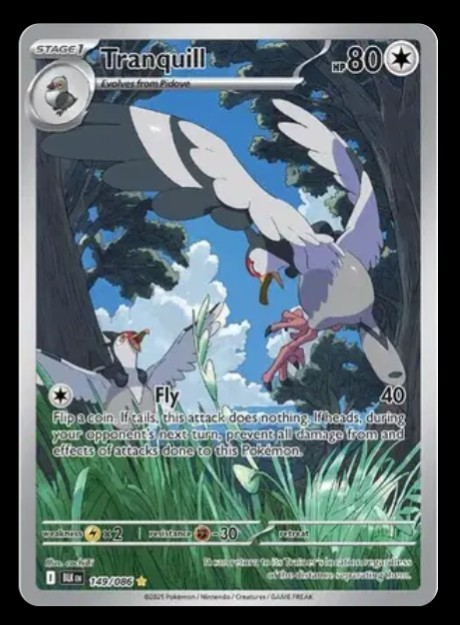 Tranquill 149/086 Black Bolt Pokemon tcg NM