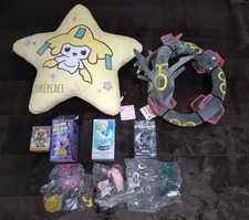 Pokemon Plush Cushion Figures Lot - Rayquaza Jirachi Numelgon Pikachu