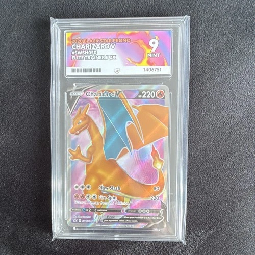 Pokémon Ace Grading 9 Charizard V SWSH050 Sword & Shield Promo Holo EN