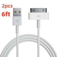 2x 6ft For iPad iPod Classic - 1m Old Type USB Charging Data Sync Cable 30pin