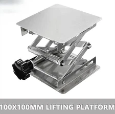 100*100 Mini Stainless Steel Lifting Platform Focus Adjustable for CNC 