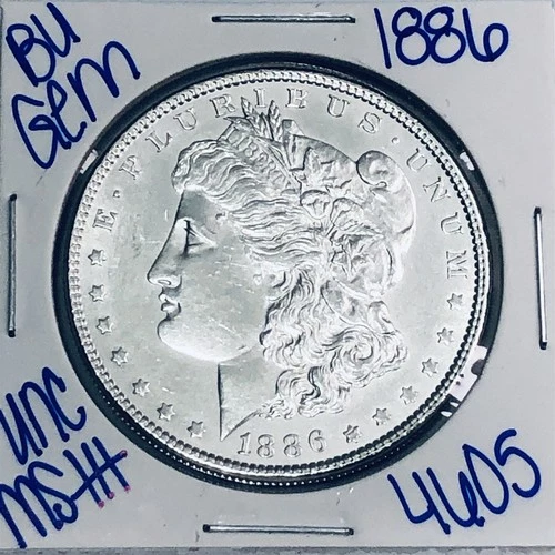 1886 BU UNCIRCULATED MORGAN SILVER DOLLAR AUTHENTIC U.S. MINT FREE SHIPPING 4605