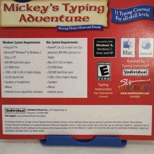 Disney Mickey's Typing Adventure Starring Mickey Mouse and Friends (PC CD-Rom) - Picture 4 of 7