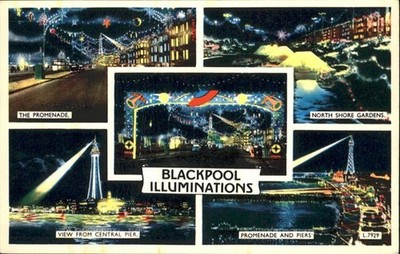Blackpool Promenade North Shore Gardens, Central Pier,Blackpool Illuminations