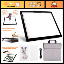Rechargeable A4 LED Tracing Light Pad with Case, Riser Stands, 6 Brightness Leve