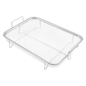Stainless Steel Air Fryer Grill Basket Non-Stick Air Fryer Mesh Basket O5F16715