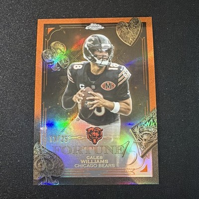 2025 Topps Chrome Caleb Williams Fortune 15 ORANGE /25 Bears SSP F15-16