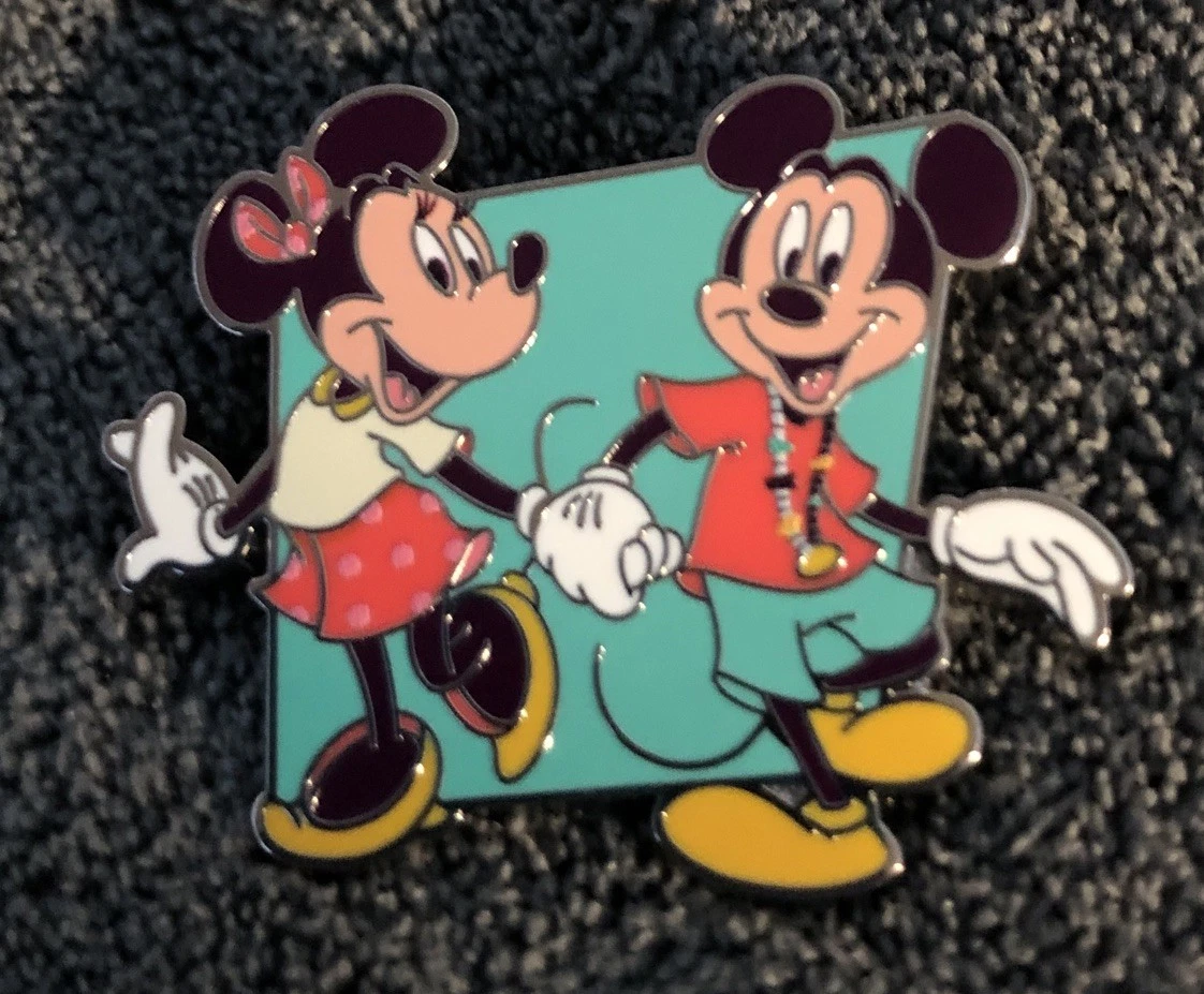 Disney Parks Mystery Box Play In The Park Mickey & Minnie Holding Hands Pin