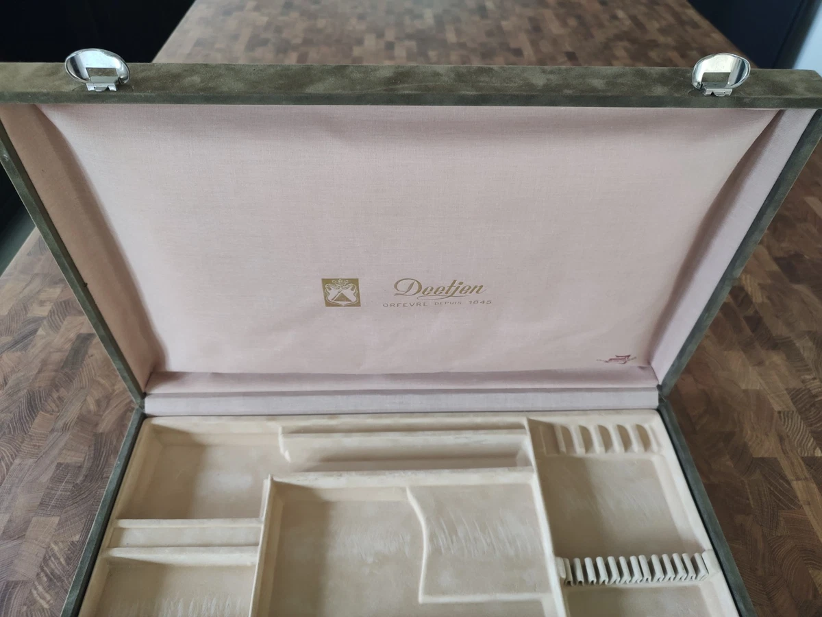 Coffret Argentier Vide Deetjen Pour Ménagère Argent Métal Argenté 49 Pce Couteau