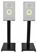 Pair 21” Black Steel Studio Monitor Speaker Stands For KRK ROKIT 8 G3 Monitors