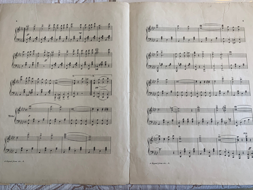 A SIGNAL FROM MARS - Sheet Music 1901 Raymond Taylor 11" x 14" E.T. Paull Music - Picture 5 of 9