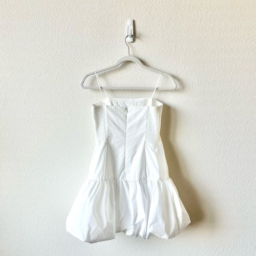 Amanda Uprichard Faith Bubble Hem Dress in Ivory Size Small - Picture 4 of 8