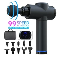 GPED Muscle Massage Gun, 99 Adjustable Speeds, 4 Attachments