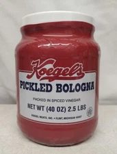 Koegel's pickled bologna packed in spiced vinegar 2.5lb  (40-oz) plastic jar 