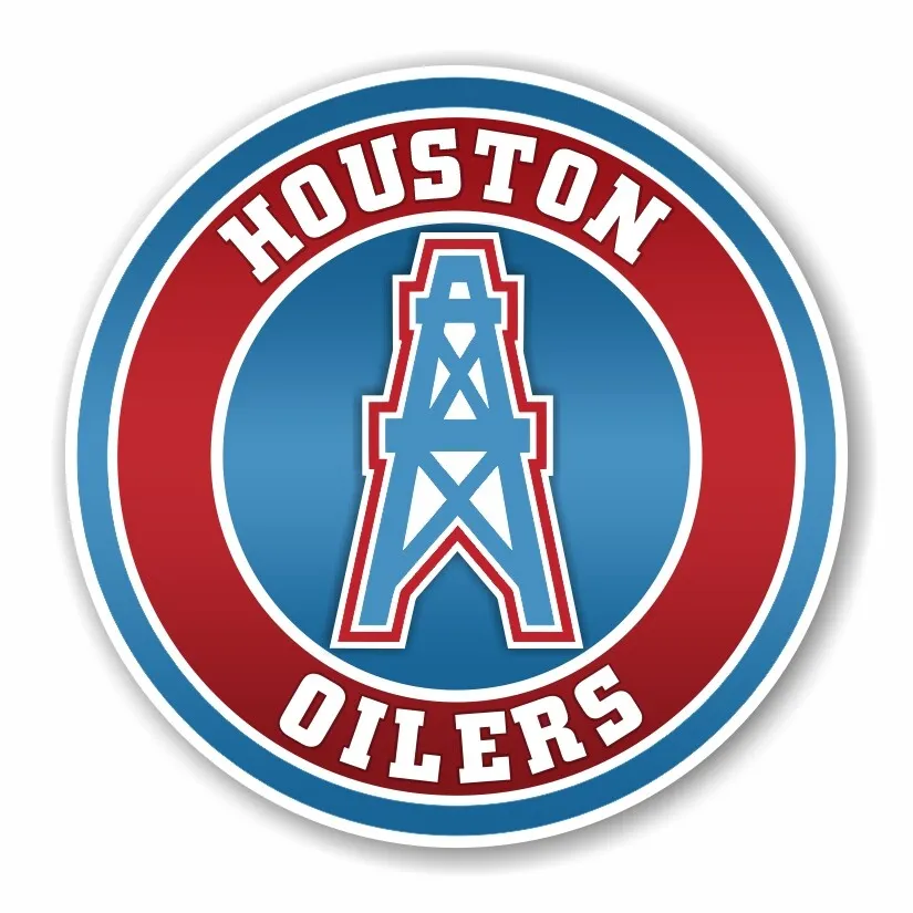 Houston Oilers Round Decal