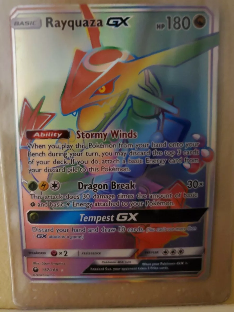 Carta Pokémon Rayquaza GX 177a/168 - Destinos Brilhantes