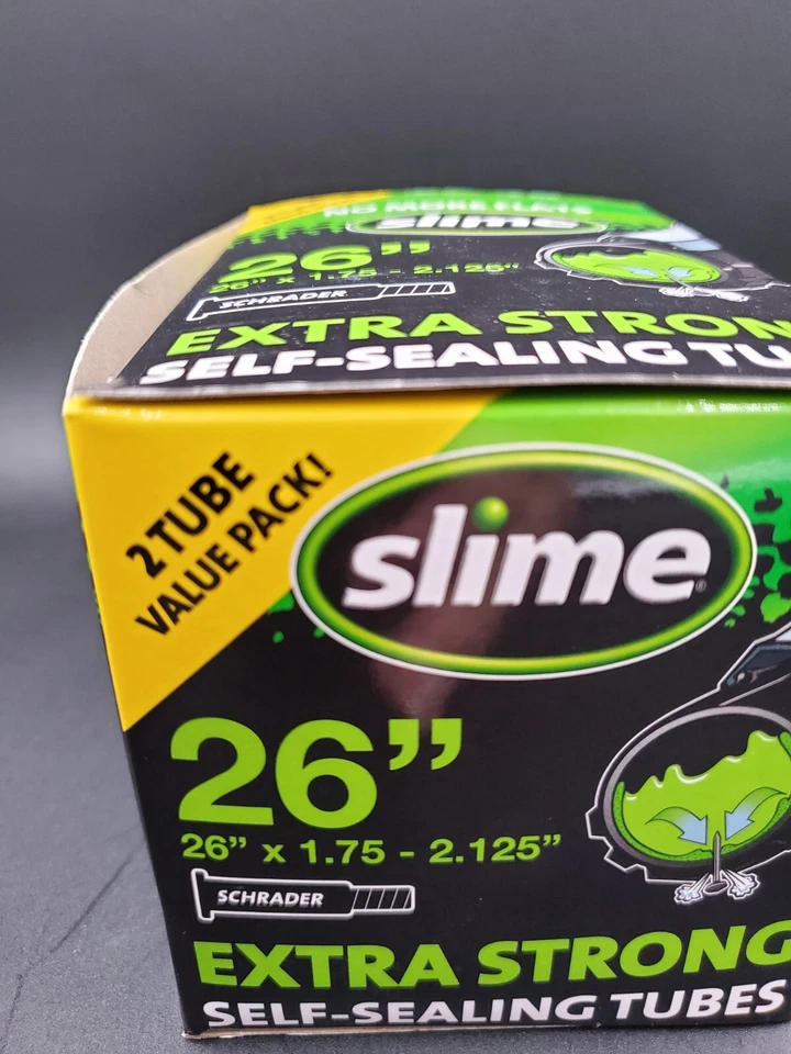 Slime Self-Sealing Bicycle Tube Schrader 26" x1.75-2.125" Bike Inner Tube 2 Pack - Image 2 of 4