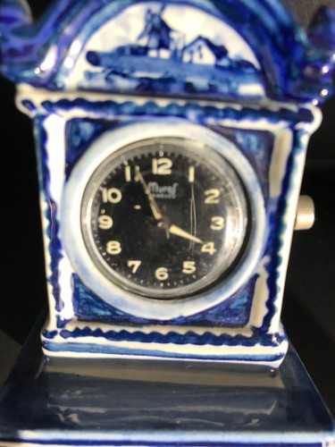 Small Delft Clock & Music Box by Murof , Jeweled - BEx - Picture 2 of 4