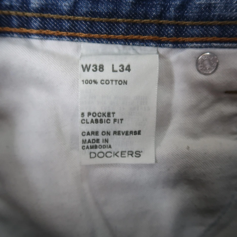 Dockers D3 Classic Fit Jeans Men's 38x34 Blue Denim Pants - Image 4 of 4