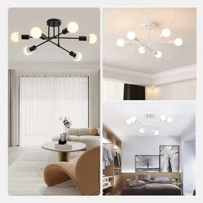IDOR STORE Lampadario da Soffitto Plafoniera con 6 Bracci a Sospensione E27 Camera da Letto