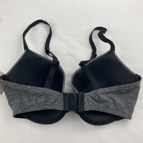Sujetador Auden Para Mujer Algodón Todos los Días Demi 34DD Gris Oscuro Nuevo - Imagen 10 de 11