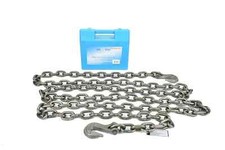 Heavy Duty 5/16" 14FT 4.2M Recovery Tow Towing Lifting Farm Steel Chain Hooks