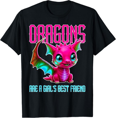 Dragons Are A Girl's Best Friend. Women, Girls, Dragon T-Shirt Hoodie - Picture 6 of 11