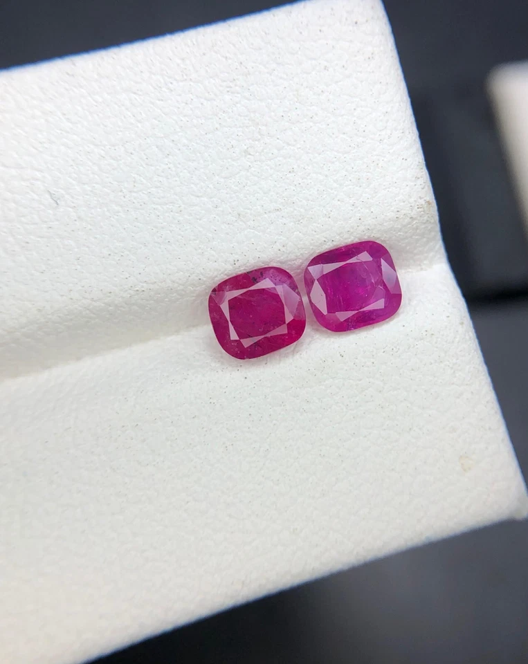 1.60 Ct Natural Ruby Pinkish Red Color 2 Piece loose gemstone From Afghanistan - Image 4 of 4