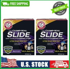 2 Pack Litter Slide Multi-Cat Scented Clumping Clay Cat Litter 28Lb Each 1.08 per pound