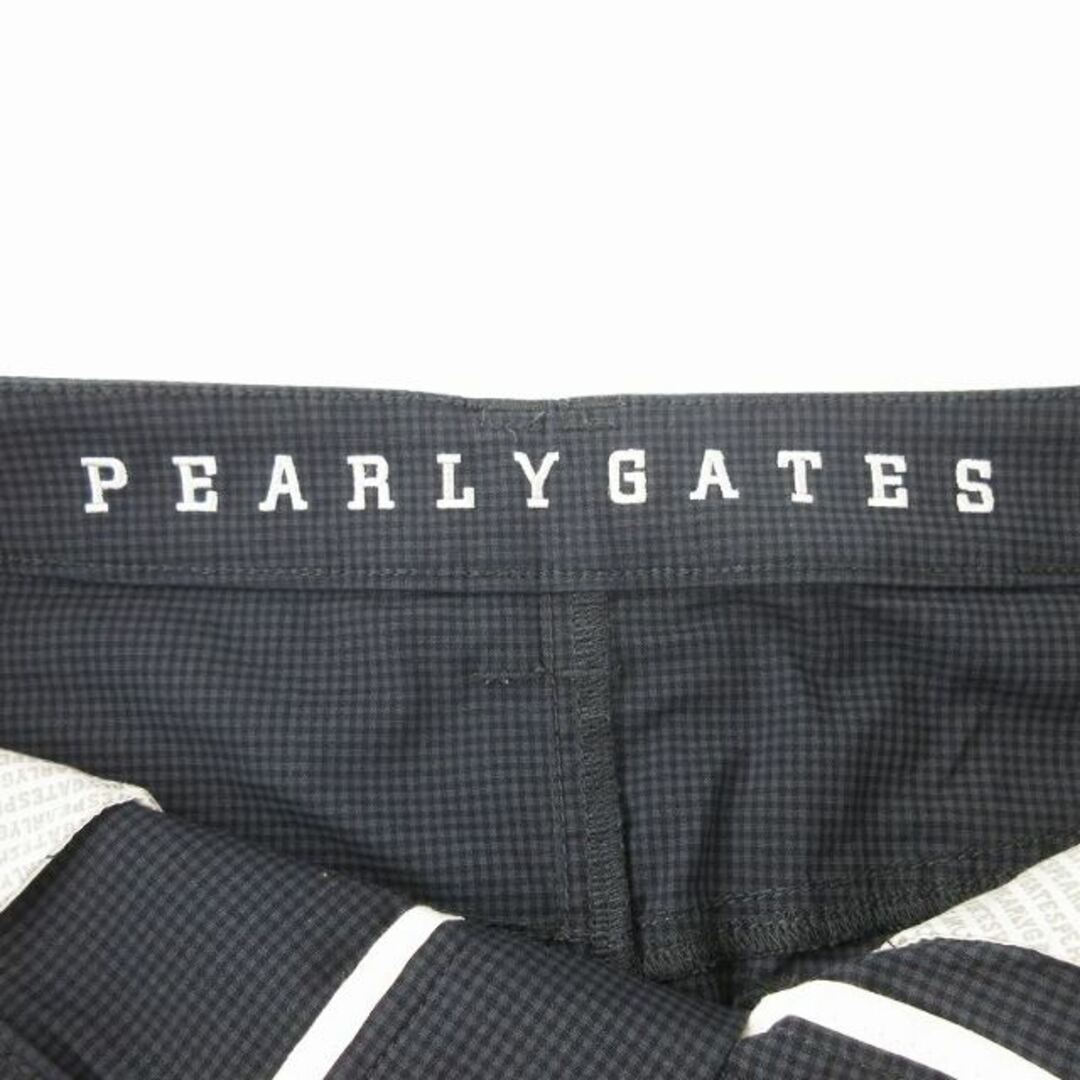 Pearly Gates Trapezoid Skirt Mini Check Golf Logo Embroidery